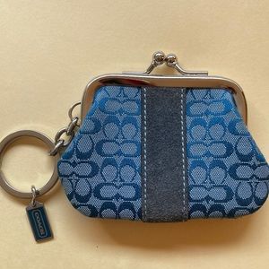 Coach coin purse with key fob